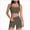 E19--Brown, variant on Two Piece Workout Sets For Women Tank Top Matching High Waist Booty Lifting Shorts Gym Yoga Active Wear Outfits Pink ,M