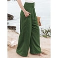 thumbnail image 3 of Pantalones Palazzo de para Mujer Verde XXL, 3 of 8