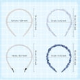 thumbnail image 3 of Blue Headbands for Women, Girls, 7Pcs Non-Slip Fashion Set - Floral, Pearl, Wide, Boho Styles, 3 of 8