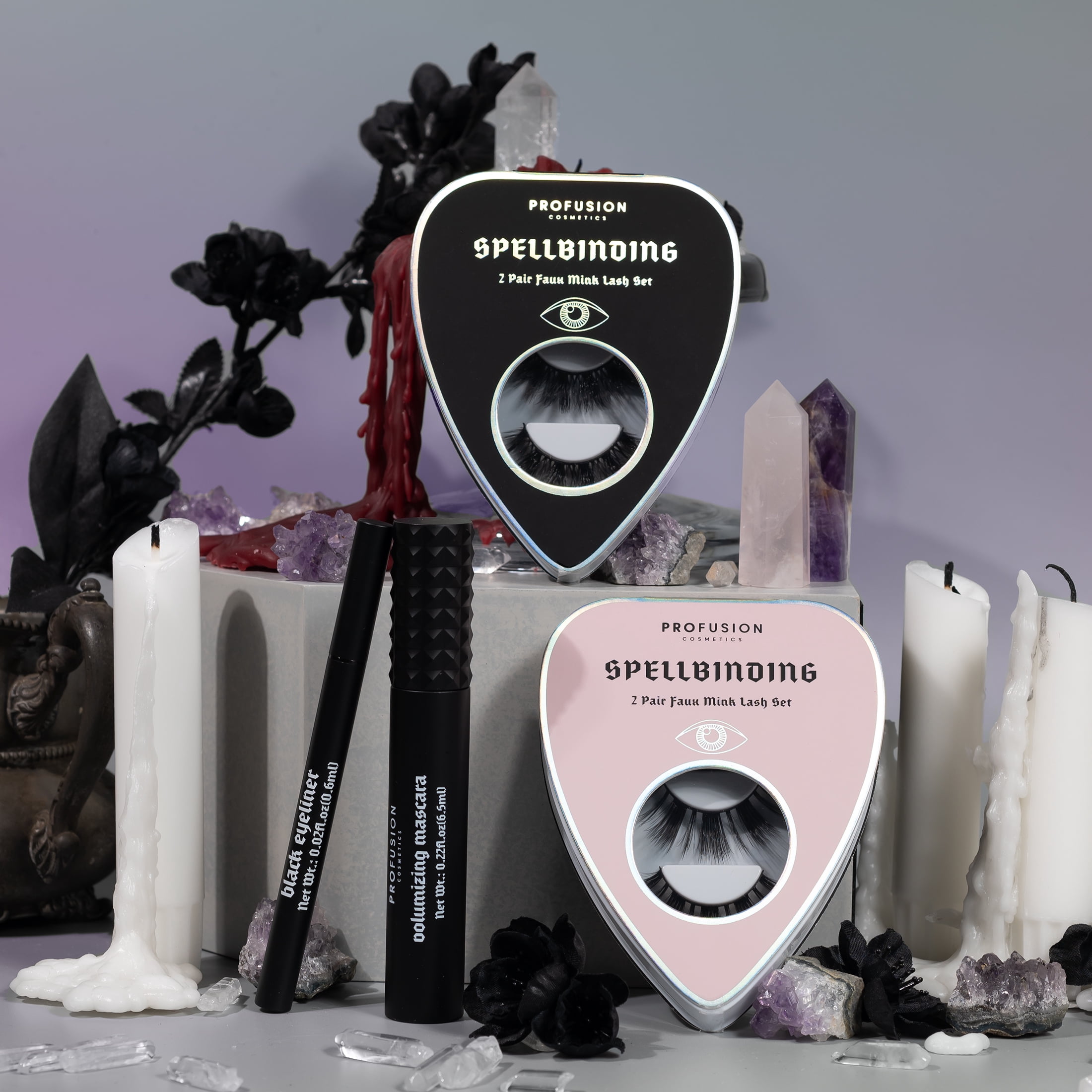 Profusion Cosmetics Rituals Spellbinding 2 Pair Faux Mink Eyelash Set - Witchcraft