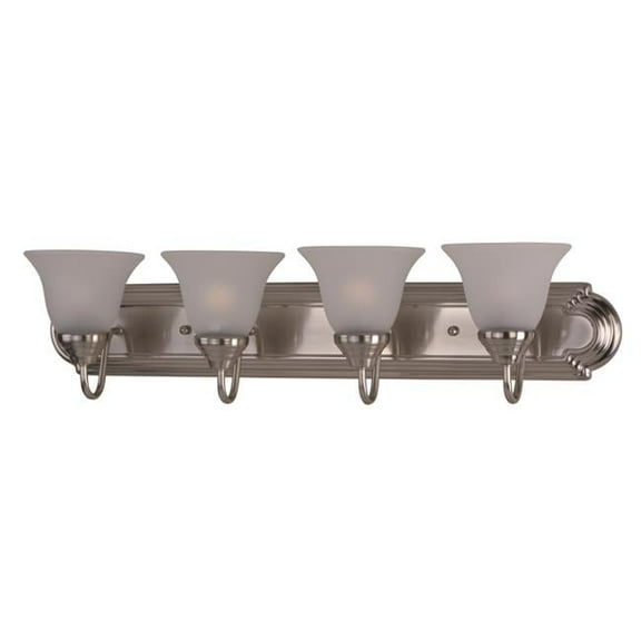 Essentials 4-Light Bathroom Vanity, Satin Nickel