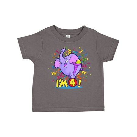

Inktastic I m 4 Circus Elephant Gift Toddler Boy or Toddler Girl T-Shirt