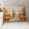 thumbnail image 2 of Happy Thanksgiving Siberian Husky Give Thanks Fall Beanie Scarf Welcome Quilt Pillowcase Husky Dog Lover Gifts Throw Pillow Cover Bed Home Decor - 00020, 2 of 5