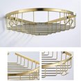 thumbnail image 4 of Shower Rack  Corner Shower Caddy Bathroom Shelves, Bathroom Shelves, Brushed Gold Metal Shower Corner Shelf, Wall Mount Shampoo Storage Shelf Rack, Bathroom Basket Holder, 4 of 6