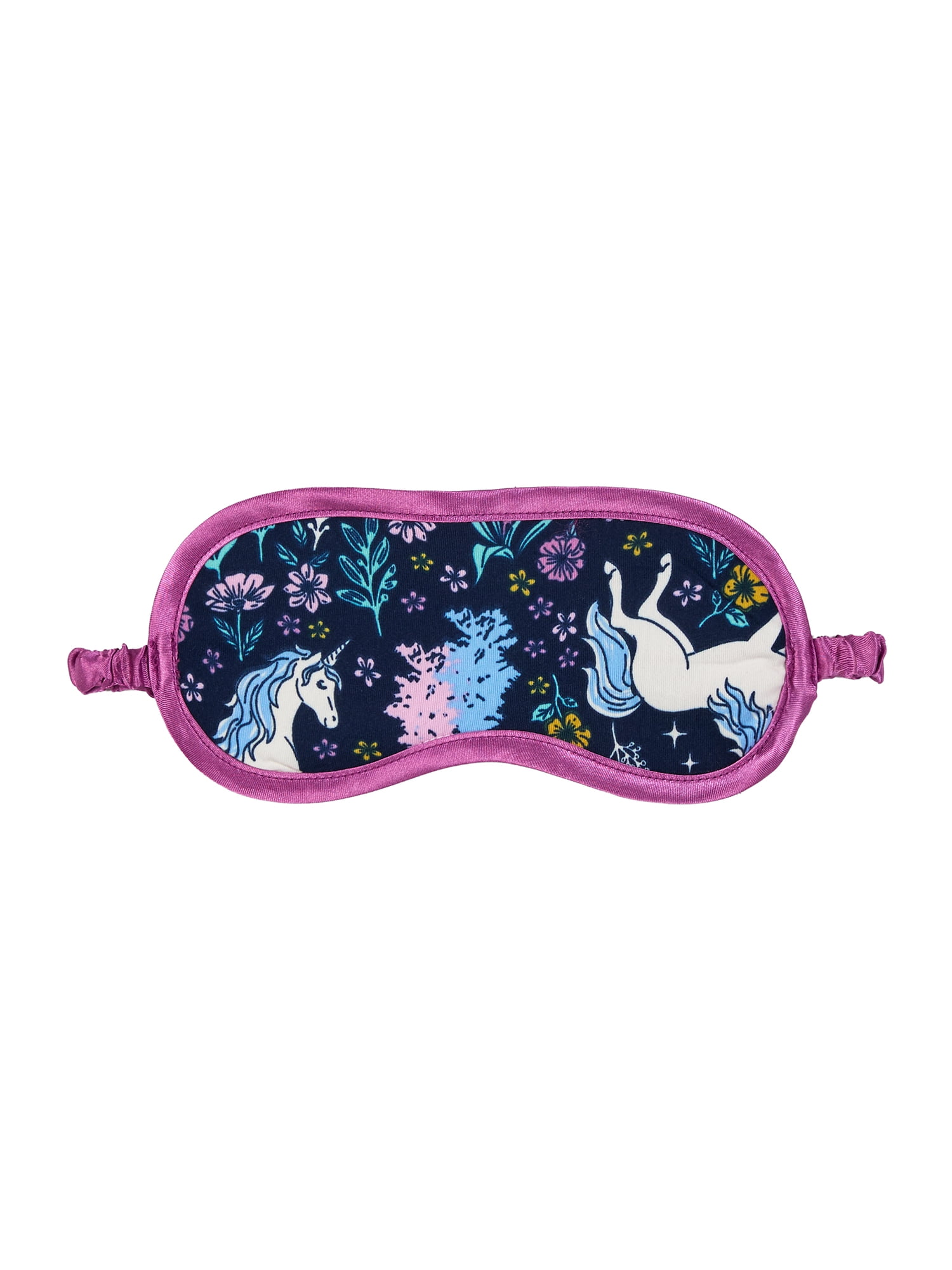 Wonder Nation Girls Short Sleeve Button Front Pajama Top and Shorts Set with Eyemask, 3-Piece, Sizes 4-18