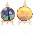 thumbnail image 2 of 10 Pcs Wooden Easel Mini Natural Wood Display Stand Craft Business Card Photo Display Easel, 2 of 7