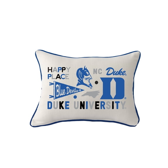 Little Birdie Duke Blue Devils Rectangular Piped Pillow