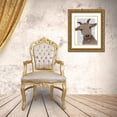 thumbnail image 3 of Fab Funky 15x18 Gold Ornate Wood Framed with Double Matting Museum Art Print Titled - Funny Farm Goat 2 Book Print, 3 of 4
