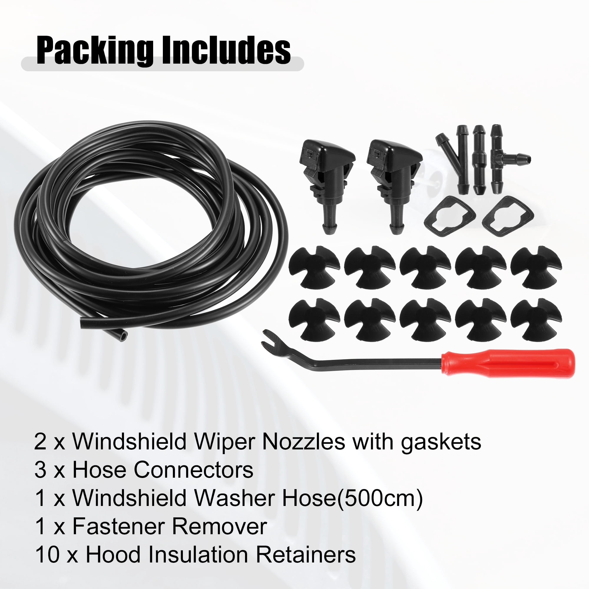 Unique Bargains Windshield Washer Nozzle Kit ["with 5M Hose"]