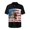Bald Eagle Flag Print, variant on Surf Van Men's Short Sleeve Shirt, Button Front Soft Men's Short Sleeve Button Down Shirt Moisture Wicking Men's Short Sleeve Button Shirt for Picnics