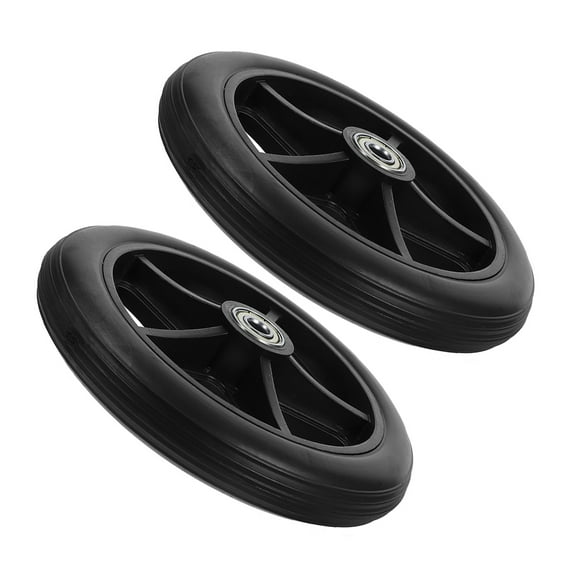 Masteelf 2 Sets Wheelchair Wheel with Axle Front Wheel Replacement Wheelchair Wheel Wheelchair Part