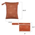 thumbnail image 2 of 2 pcs/set Wet Dry Bags for Baby Cloth Diapers - Reusable, Washable for Stroller, Diapers, Travel Bags, Gym Bag, 2 of 7