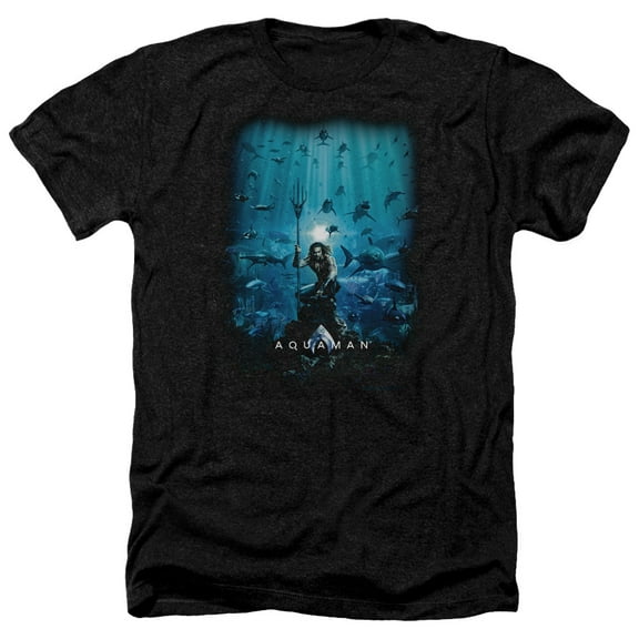 Aquaman Movie - Poster - Heather Short Sleeve Shirt - XX-Large