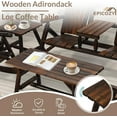 thumbnail image 7 of EPICOZY 5-Piece Outdoor Wood Log Rocking Conversation Set, Patio Adirondack Furniture Chair Set Including 2-Seater Garden Bench & Built-in Table, 2 Coffee Table, 2 Log Rocker Chair, Carbonized, 7 of 7