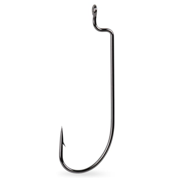 Mustad Offset Sproat Worm Hook (Black Nickel) - Size: 2/0 5pc