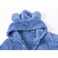 thumbnail image 5 of Zshosam Baby Outerwear Cute Baby Fleece Jumpsuit Girls Boys Warm Hooded Coverall Romper Newborn Fluffy Outerwear Snowsuit Size 18 24 Months,(Blue 18-24 Months), 5 of 7
