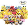 Swity Home 36 Pack Mini Emoji Plush Toy, Emoticon Toy, Mini Keychain Decorations, For Party Decoration, Party Supplies Favors, Set of 36