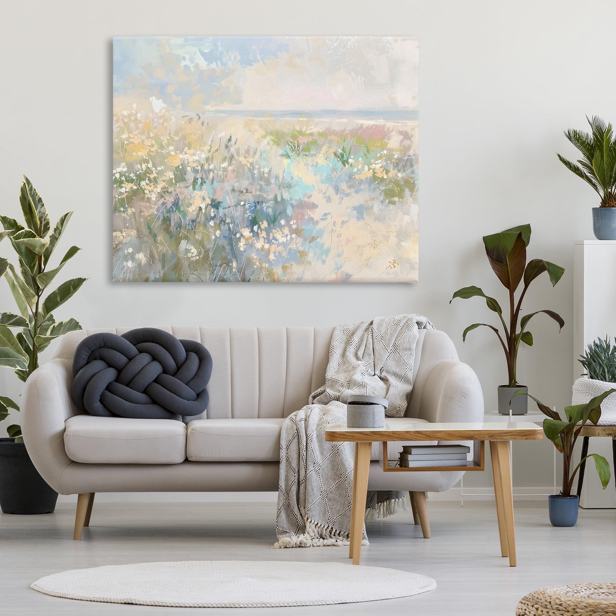 Stupell Industries Mottled Pastel Field Impression Canvas Wall Art, design by Creative Studio