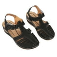 thumbnail image 3 of Sandalias negras para mujer,Sandalias para mujer talla 37 Sandalias para mujer Plataforma negra para mujer Materiales ecológicos, 3 of 8