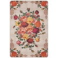 thumbnail image 2 of Safavieh Daytona Parker Floral Polyester Machine Washable Area Rug, Cream/Orange, 5'1" x 7'6", 2 of 9