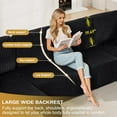 thumbnail image 5 of NeoKo Cloud Couch Sectional Modular Sofa, 132" Comfy Boneless Sectionals for Living Room, Modern Plush Memory Foam U Shaped Sofa Corduroy Sectional Floor Couch with Chaise Lounge, Black, 5 of 8