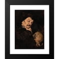 thumbnail image 2 of Frank Duveneck 15x18 Black Modern Framed Museum Art Print Titled - Man Holding a Skull (Memento Mori), 2 of 5