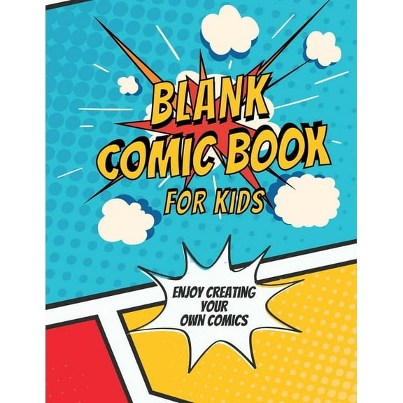 Blank Comic Book for Kids, (Paperback)