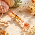 thumbnail image 5 of Resin Crochet Hook Set, Floral Inlaid Ergonomic , Polished Metal Tips, for Knitting and Crocheting, Ideal for Art Crafters, 5 of 8