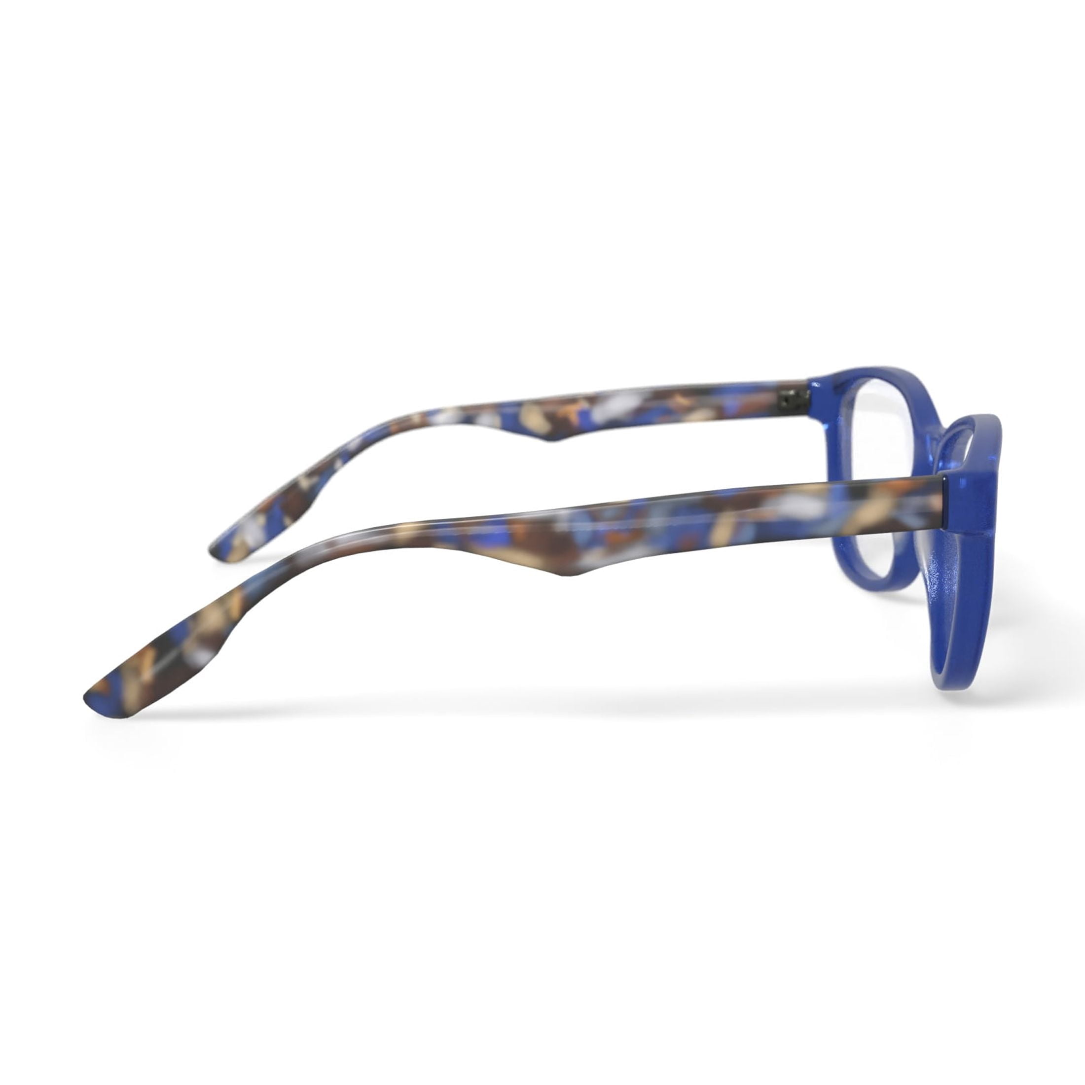 M America Women's MU208F Square Prescription Eyeglasses with Case, Crystal Blue