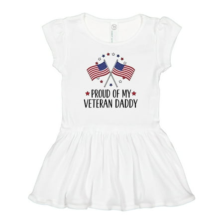 

Inktastic Military Veteran Daddy Proud Son Daughter Girls Baby Dress