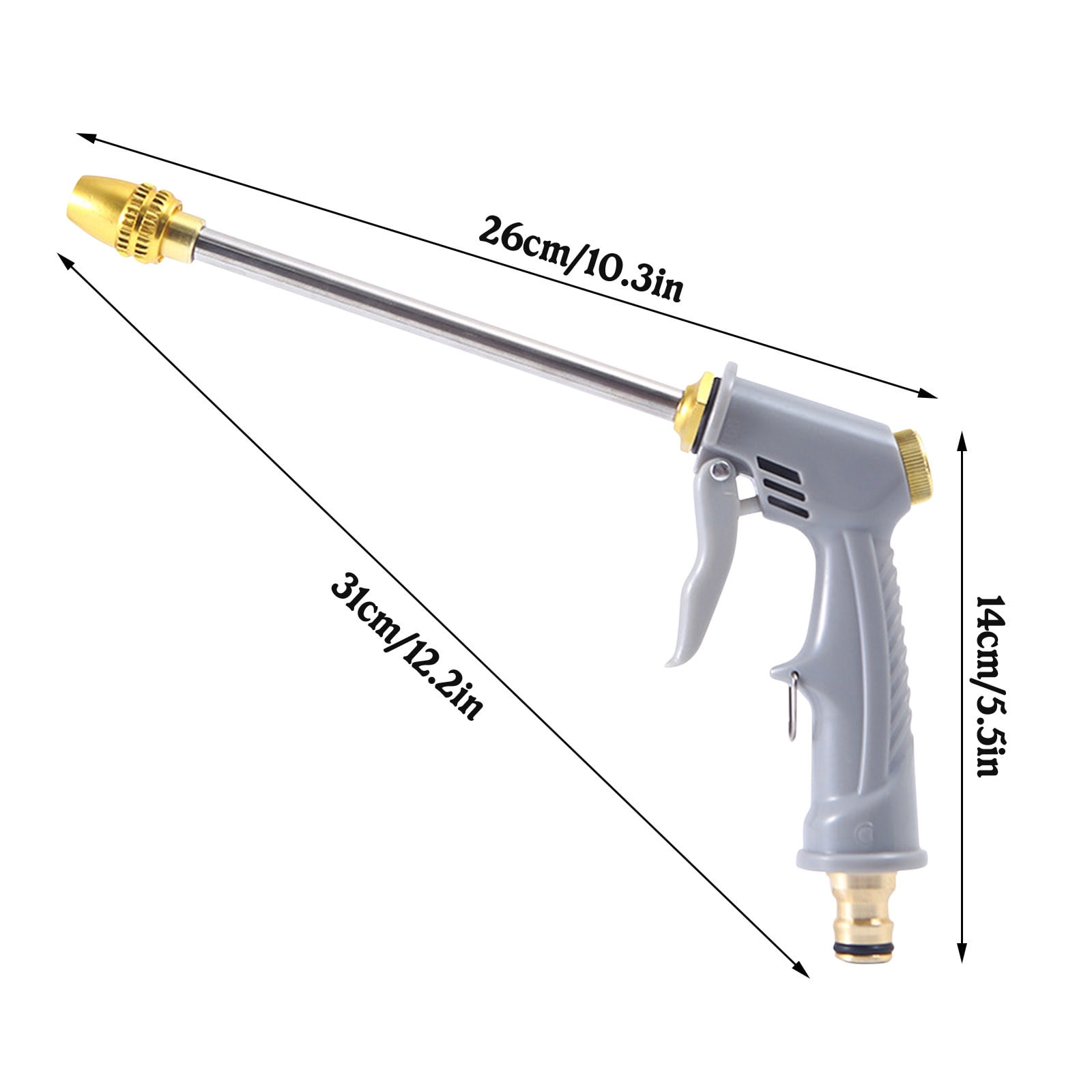 Scnor Hose Nozzle in Clearance- High Pressure Water Hose Nozzle Long Spray Nozzle Garden Hose Car Wash