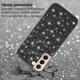 thumbnail image 4 of Compatible with Samsung S22 Case Glitter Shockproof, for Samsung Galaxy S22 Phone Case Bling Sparkly Soft TPU and PC Silicone Shiny Girl Women Thin Protective Cover (Black), 4 of 14
