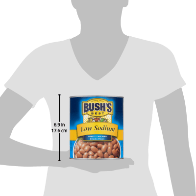 Bush's Low Sodium Pinto Beans, 111 oz, Can
