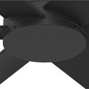 Hunter 60 inch Kennicott ENERGY STAR® Matte Black Damp Rated Ceiling Fan and Handheld Remote