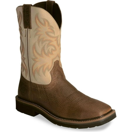 

jow men s justin stampede copper western work boot square soft toe - wk4687_xx