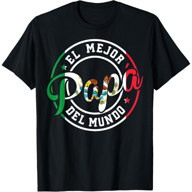 Soft & Comfy T shirt Father's Day el Papa Mas Chingon Funny Mexican Dad Premium T-shirt Funny men short sleeve graphic T-shirt series black