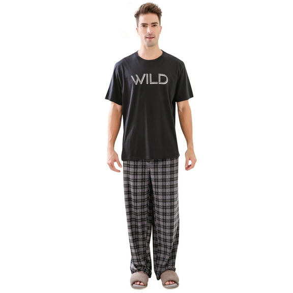 Richie House Men's Knit Two-piece Pajama Sleepwear Set RHM2866