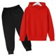 thumbnail image 2 of Gibobby Conjunto de sudadera para niña niño Casual Manga Larga Sudadera Con Capucha Sudadera Chándal Jogger Pantalones De Chándal Unisex 2 PC(Rojo,9-10 Años), 2 of 3