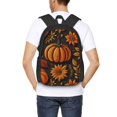 thumbnail image 4 of Balery Autumn Pumpkin Leaves Mochila para hombre y mujer - Tela Oxford 600D resistente - Gran capacidad, resistente al agua, ideal para la escuela, viajes y senderismo, 4 of 6