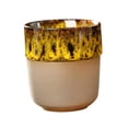 thumbnail image 4 of Taza de té de porcelana sin asas de 150 ml, novedosa, para café, frío o caliente, diseño vintage Amarillo, 4 of 9