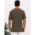 thumbnail image 3 of DARING DIVA Men's Knitted T-Shirts Short Sleeve Crew Neck Jacquard T-Shirt S Brown, 3 of 7