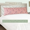 thumbnail image 3 of Floral Pint Pillowcase - 1500 Series Hotel Quality Microfiber, Soft and Smooth Hidden Zipper Closure - Body Pillowcase, Paisley Coral, 3 of 3