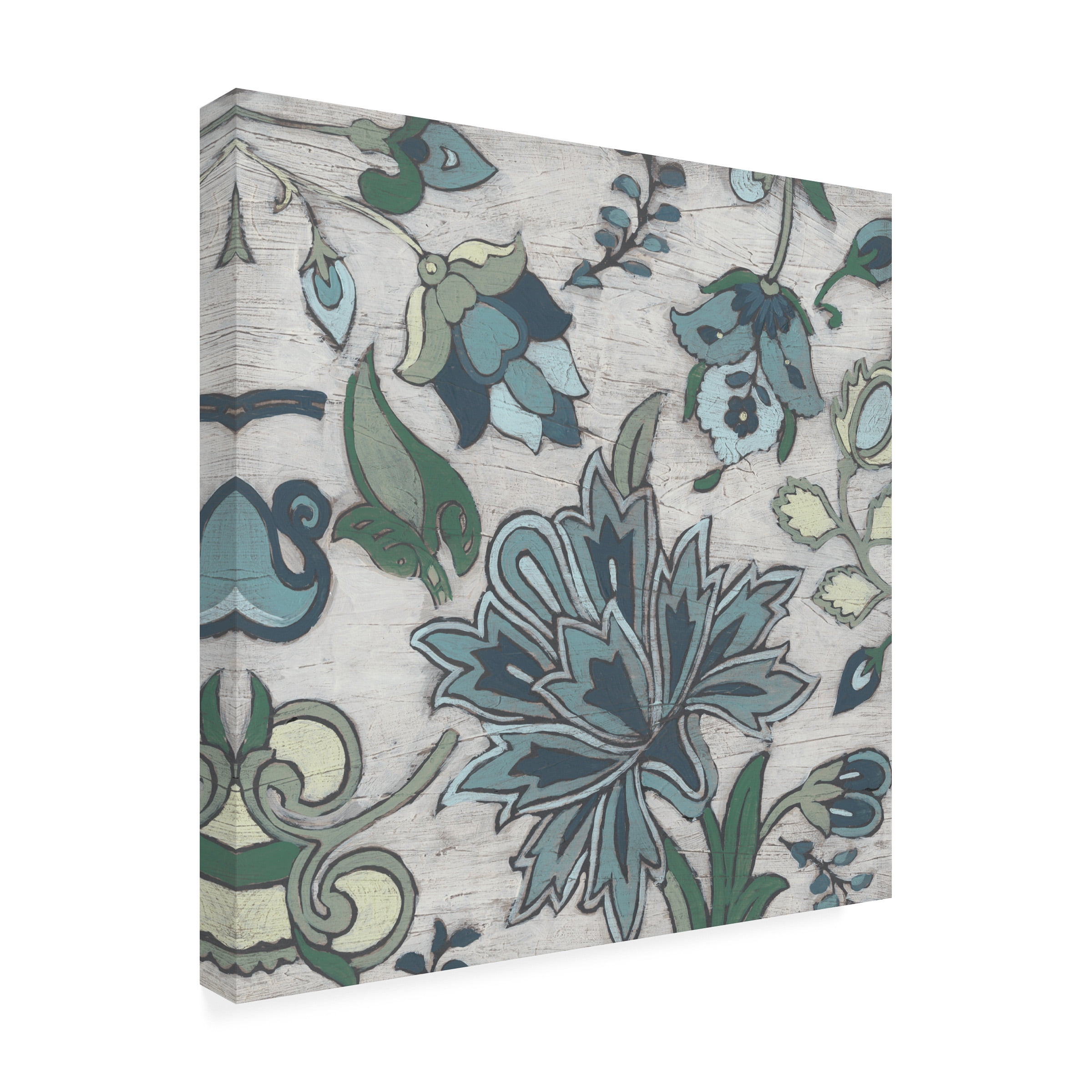 June Erica Vess 'Blue Garden Chintz II' Canvas Art