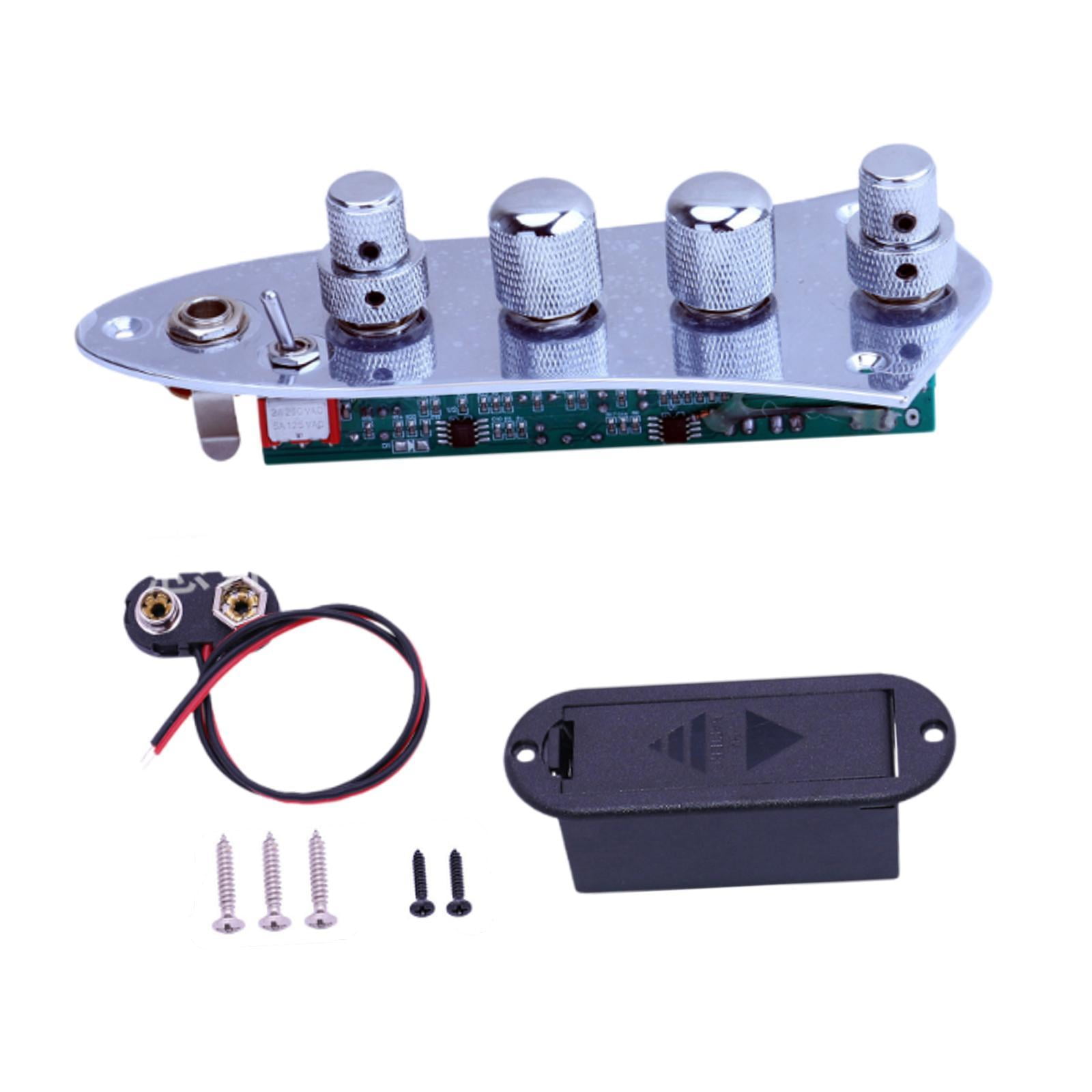 LeeQinersw Fully Loaded Control Plate and Switch Knob Loaded Bass Control Board with Wiring