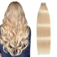 thumbnail image 1 of Extensiones de cabello SUYYA con cinta adhesiva, 20 unidades, 50 g, 100% cabello humano, 1 of 6
