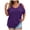 Dark Purple, variant on Womens Cold Shoulder Tops Banded Bottom Boat Neck T Shirts Summer Sexy Casual Loose Fit Clothes 2026 (Navy, XL)