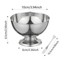 thumbnail image 3 of Small Stainless Steel Dessert Bowl with Heart Fork - 10cm/3.94inch Mini Ice Cream Cup for Sundaes, Pudding, Candy, Elegant Snack Bowls (1 Bowl + 1 Fork Set), 3 of 7