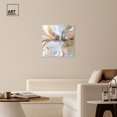thumbnail image 3 of Golden Aesthetic Boho Abstract Wall Art Canvas Wall Art by Art Remedy, White Floater Frame, 31" x 31", 3 of 7