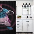 thumbnail image 6 of Killer Klowns from Outer Space Clown Shower Curtain, Bath Curtain Bathroom Home Decor Waterproof Polyester for Bathroom with 12 Hooks 64.17x70.87Inch（163x180cm）, 6 of 8