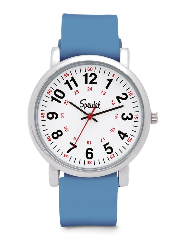 Speidel Medical Physician Nurse Scrub Womens Blue Silicone Watch